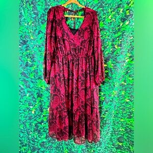 Torrid Chiffon floral and paisley print dress size 1X